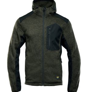 SEVEN KINGS KHAKI HOODED ZIP-UP SWEATSHIRT