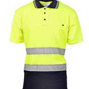 ECO RIVAL POLO SHIRT BLACK/ORANGE